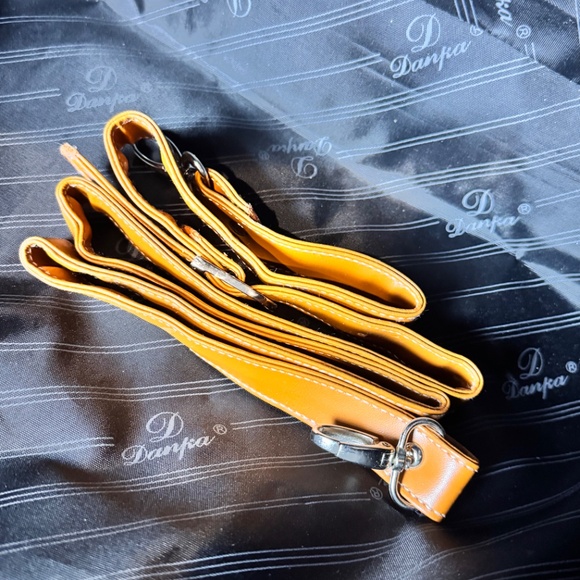 Double Handled Orange Patterned Tote Duffel - Picture 6 of 14